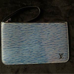 Louis Vuitton MM Epi Pouch Denim Wristlet